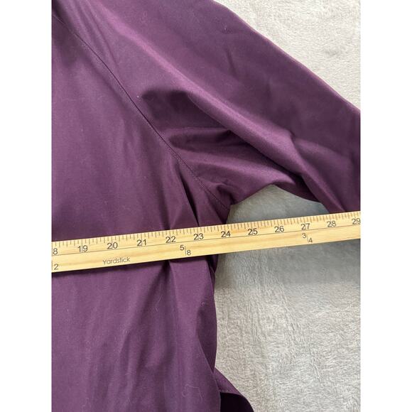 Limited Edition London Fog 16R Purple Trench Coat Raincoat Removable Wool Lining - Picture 6 of 9
